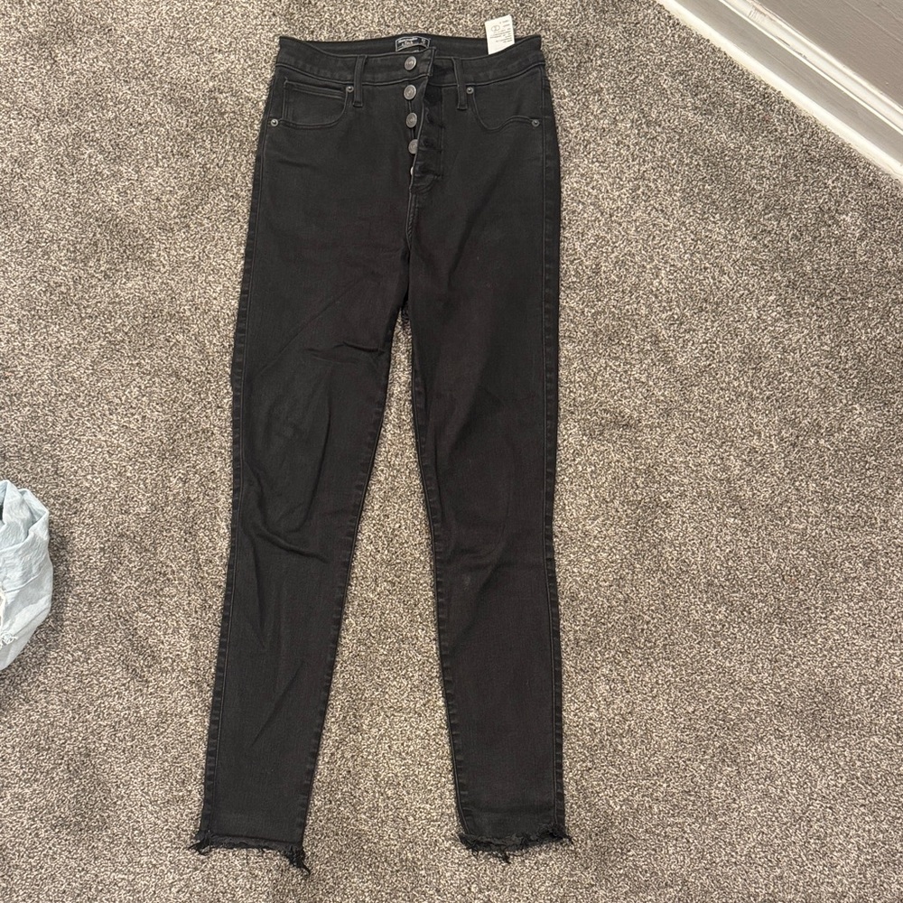 Black High-rise super skinny ankle Jeans